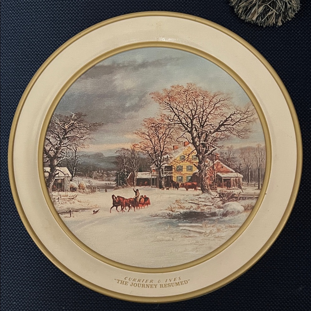 Currier & Ives Decorative Tin